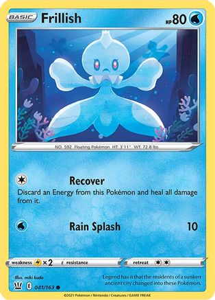 Frillish 041 - Reverse Holofoil SWSH05 Battle Styles - Common