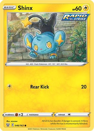 Shinx 046 - Reverse Holofoil SWSH05 Battle Styles - Common