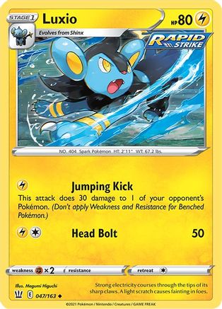 Luxio 047 SWSH05 Battle Styles - Uncommon