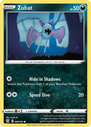 Zubat 089 - Reverse Holofoil SWSH05 Battle Styles - Common
