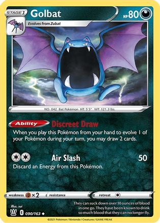 Golbat 090 - Reverse Holofoil SWSH05 Battle Styles - Uncommon