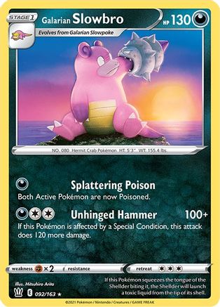 Galarian Slowbro 092 SWSH05 Battle Styles - Rare