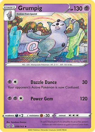 Grumpig 056 - Reverse Holofoil SWSH05 Battle Styles - Uncommon