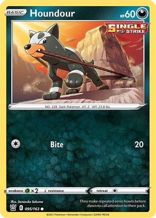 Houndour 095 - Reverse Holofoil SWSH05 Battle Styles - Common