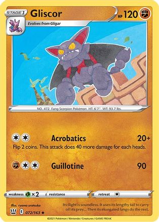 Gliscor 072 - Reverse Holofoil SWSH05 Battle Styles - Uncommon