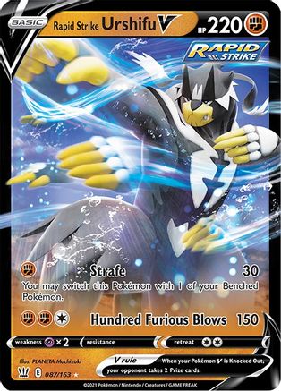Rapid Strike Urshifu V 087 - Holofoil SWSH05 Battle Styles - Ultra Rare