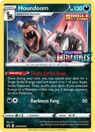 Houndoom - SWSH090 (Prerelease) - Holofoil SWSH Sword & Shield Promo Cards - Promo