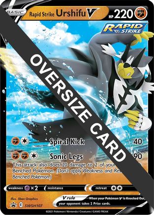 Rapid Strike Urshifu V - SWSH107 - Holofoil Jumbo Cards - Promo