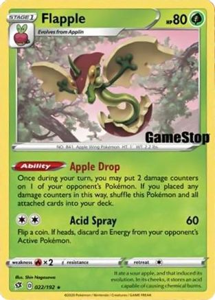 Flapple (Gamestop Exclusive) 022/192 - Holofoil Miscellaneous Cards & Products - Promo