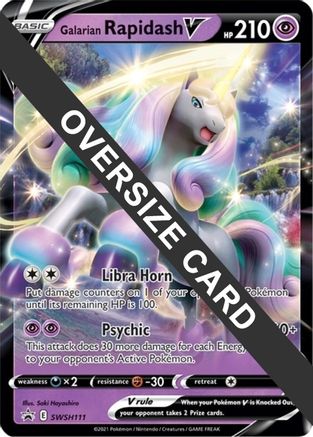 Galarian Rapidash V - SWSH111 - Holofoil Jumbo Cards - Promo
