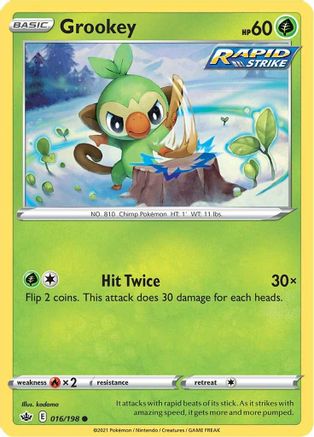 Grookey 016 SWSH06 Chilling Reign - Common