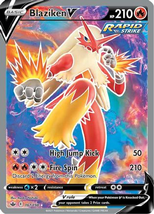 Blaziken V (Full Art) 161 - Holofoil SWSH06 Chilling Reign - Ultra Rare