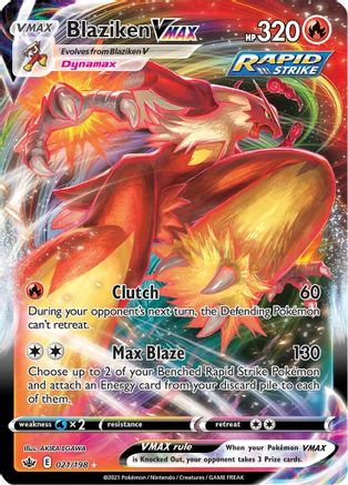 Blaziken VMAX 021 - Holofoil SWSH06 Chilling Reign - Ultra Rare