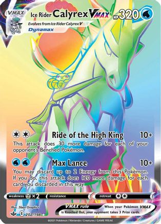 Ice Rider Calyrex VMAX (Secret)/198 - Holofoil SWSH06 Chilling Reign - Secret Rare