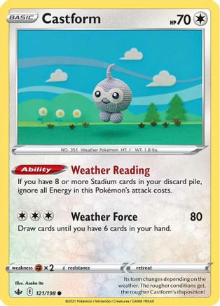 Castform 121 SWSH06 Chilling Reign - Common