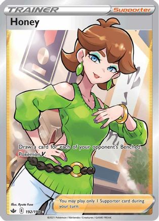 Honey (Full Art) 192 - Holofoil SWSH06 Chilling Reign - Ultra Rare