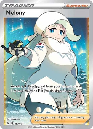 Melony (Full Art) 195 - Holofoil SWSH06 Chilling Reign - Ultra Rare