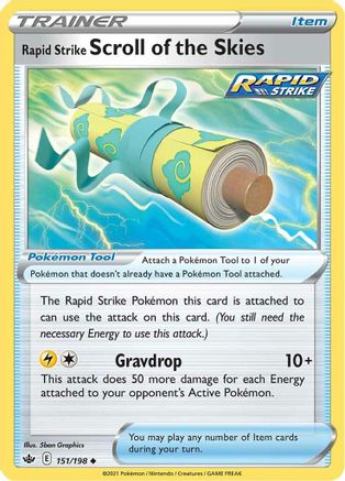Rapid Strike Scroll of the Skies 151 SWSH06 Chilling Reign - Uncommon