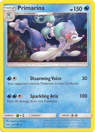 Primarina (Water Web Holo) 041/149 - Holofoil Miscellaneous Cards & Products - Holo Rare