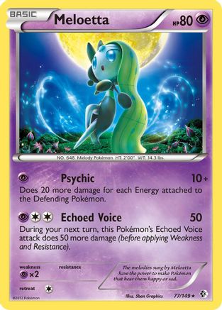 Meloetta - 77/149 (Boundaries Crossed)/149 Deck Exclusives - Rare