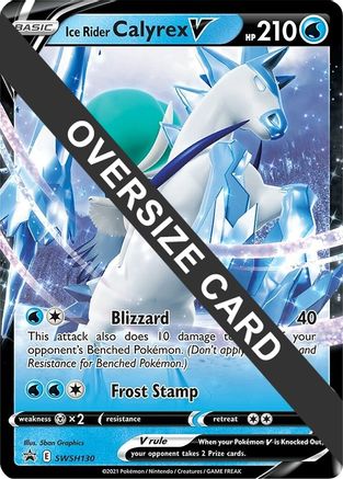 Ice Rider Calyrex V - SWSH130 - Holofoil Jumbo Cards - Promo
