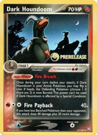 Dark Houndoom - 37/109 (Prerelease)/109 - Holofoil Nintendo Promos - Promo