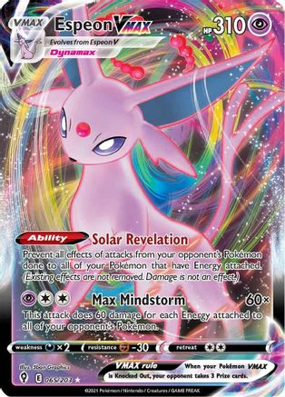 Espeon VMAX 065 - Holofoil SWSH07 Evolving Skies - Ultra Rare