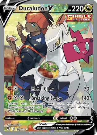 Duraludon V (Alternate Full Art) 198 - Holofoil SWSH07 Evolving Skies - Ultra Rare