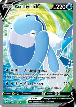 Arctovish V (Full Art) 176 - Holofoil SWSH07 Evolving Skies - Ultra Rare