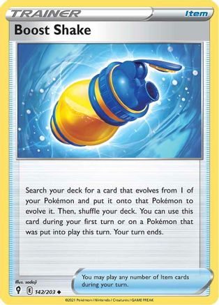 Boost Shake 142 SWSH07 Evolving Skies - Uncommon