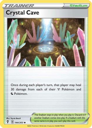 Crystal Cave 144 - Reverse Holofoil SWSH07 Evolving Skies - Uncommon