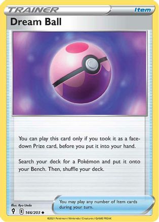 Dream Ball 146 - Reverse Holofoil SWSH07 Evolving Skies - Uncommon