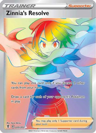 Zinnia's Resolve (Secret) 225 - Holofoil SWSH07 Evolving Skies - Secret Rare