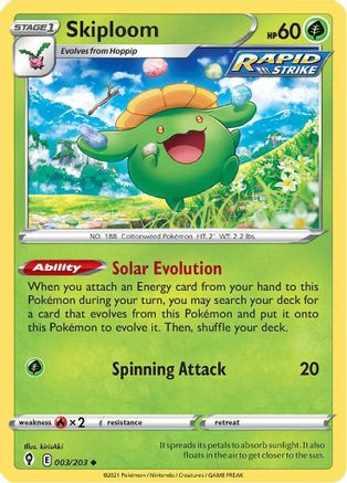 Skiploom 003 SWSH07 Evolving Skies - Uncommon