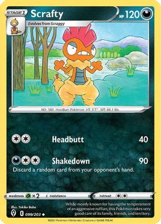 Scrafty 099 SWSH07 Evolving Skies - Uncommon