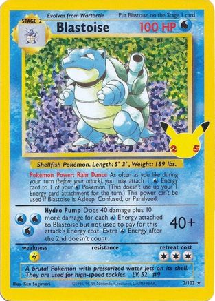 Blastoise 002 - Holofoil Celebrations Classic Collection - Classic Collection