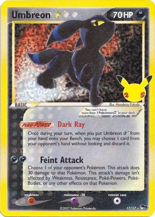 Umbreon Star 017 - Holofoil Celebrations Classic Collection - Classic Collection