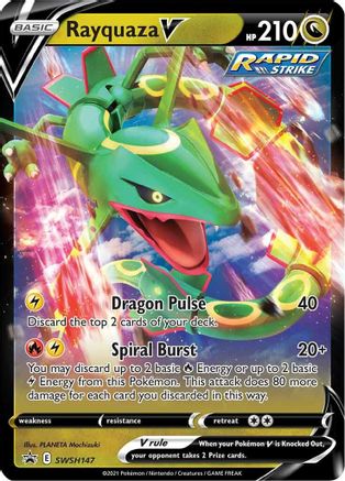 Rayquaza V SWSH147 - Holofoil SWSH Sword & Shield Promo Cards - Promo
