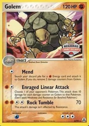 Golem - 6/92 (Regional Championships)/92 League & Championship Cards - Promo