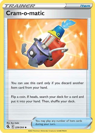 Cram-o-matic 229 - Reverse Holofoil SWSH08 Fusion Strike - Uncommon