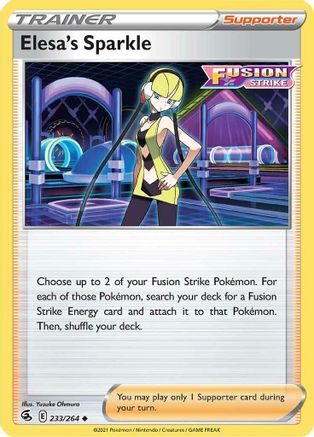 Elesa's Sparkle 233 - Reverse Holofoil SWSH08 Fusion Strike - Uncommon
