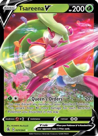 Tsareena V 021 - Holofoil SWSH08 Fusion Strike - Ultra Rare