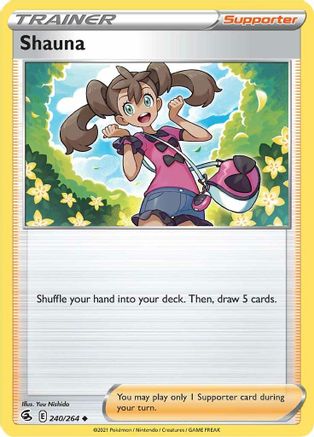 Shauna 240 - Reverse Holofoil SWSH08 Fusion Strike - Uncommon