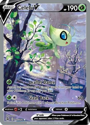 Celebi V (Alternate Full Art) 245 - Holofoil SWSH08 Fusion Strike - Ultra Rare