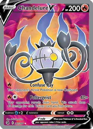Chandelure V (Full Art) 247 - Holofoil SWSH08 Fusion Strike - Ultra Rare