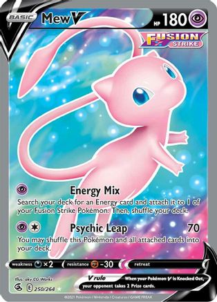Mew V (Full Art) 250 - Holofoil SWSH08 Fusion Strike - Ultra Rare