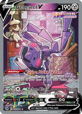 Genesect V (Alternate Full Art) 255 - Holofoil SWSH08 Fusion Strike - Ultra Rare