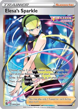Elesa's Sparkle (Full Art) 260 - Holofoil SWSH08 Fusion Strike - Ultra Rare