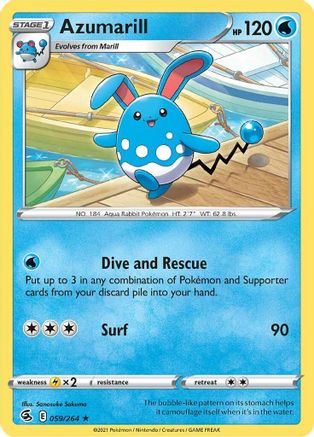 Azumarill 059 SWSH08 Fusion Strike - Rare