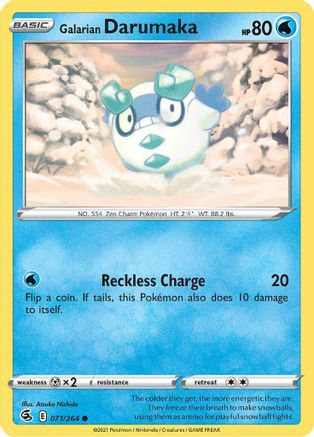 Galarian Darumaka 071 SWSH08 Fusion Strike - Common